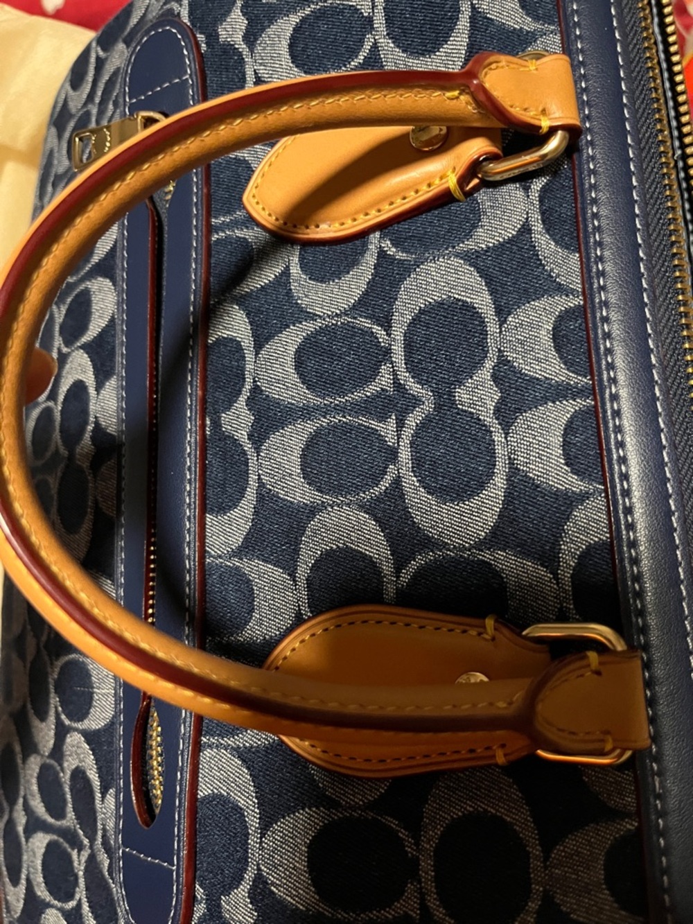 Coach Rowan Large Satchel Bag in Signature Denim Canvas - Picture 10 of 15